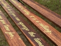 viny letters for bench