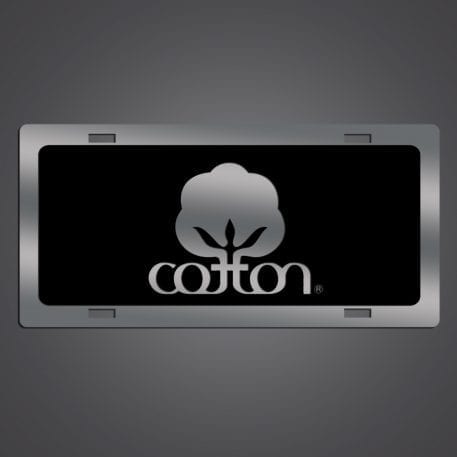 cotton license plates black