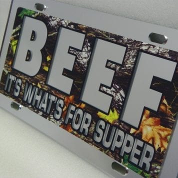 camo beef license plate camouflage car tag
