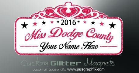 parade car glitter magnets